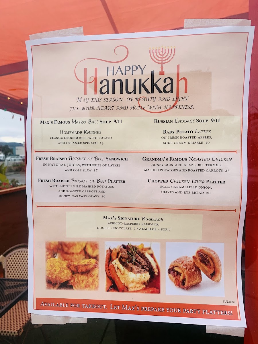 Max's of Burlingame Menu - Image 2